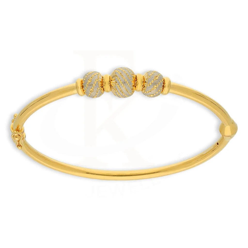 Gold Ball Shaped Bangles 21Kt - Fkjbng22K5022