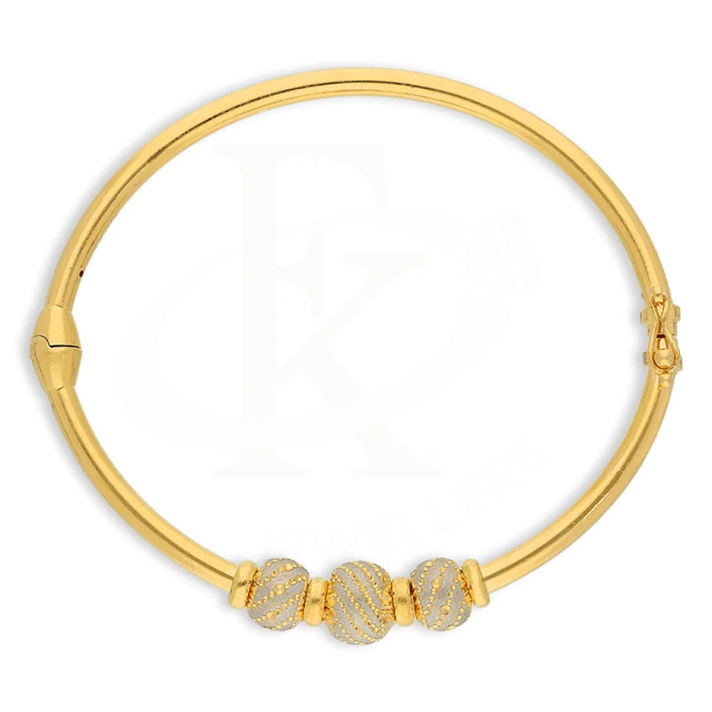 Gold Ball Shaped Bangles 21Kt - Fkjbng22K5022