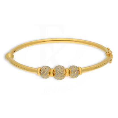 Gold Ball Shaped Bangles 21Kt - Fkjbng22K5022