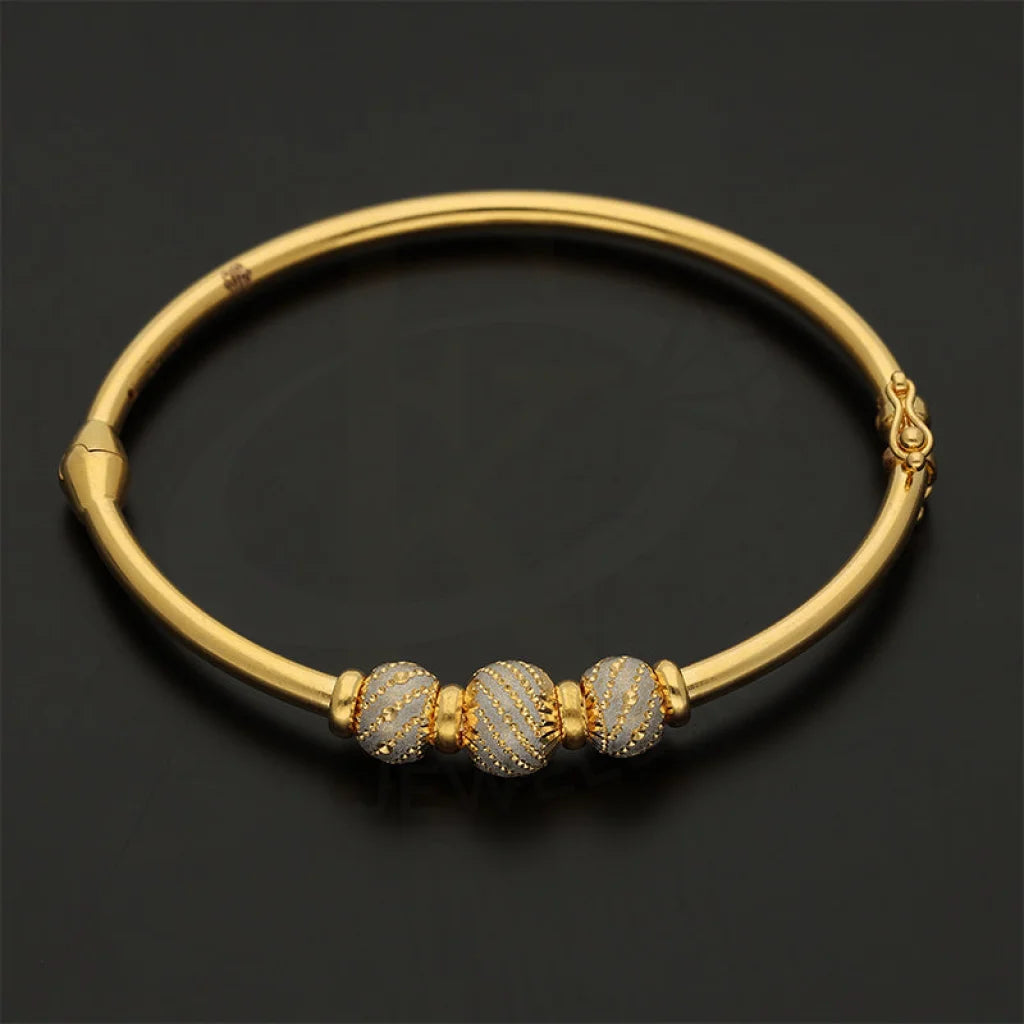 Gold Ball Shaped Bangles 21Kt - Fkjbng22K5022