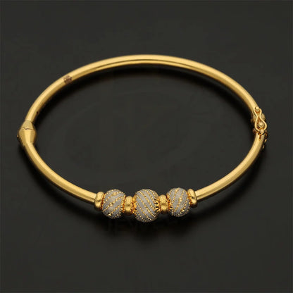 Gold Ball Shaped Bangles 21Kt - Fkjbng22K5022