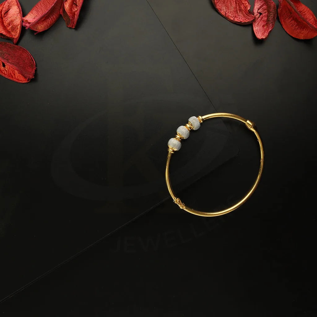 Gold Ball Shaped Bangle 22Kt - Fkjbng22K5025 Bangles