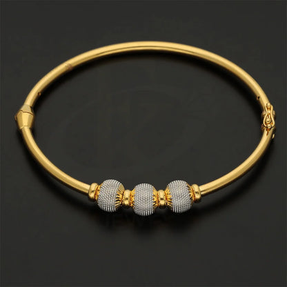 Gold Ball Shaped Bangle 22Kt - Fkjbng22K5025 Bangles