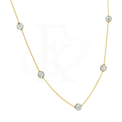 Gold Ball Shaped Necklace 21Kt - Fkjnkl21K2875 Necklaces