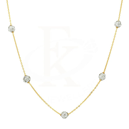 Gold Ball Shaped Necklace 21Kt - Fkjnkl21K2875 Necklaces