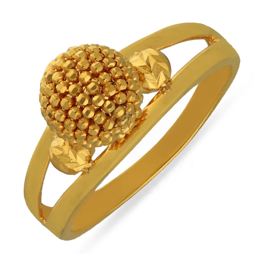 Gold Ball Shaped Ring 22Kt - Fkjrn22K3847 Rings