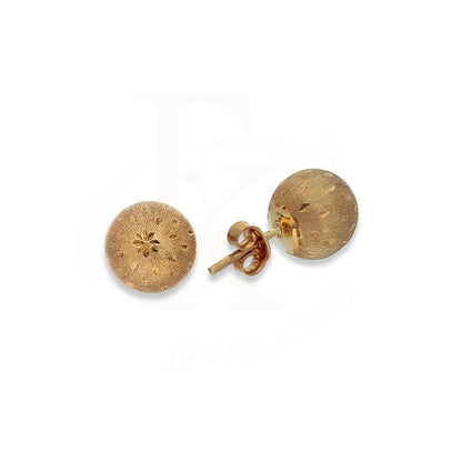 Gold Ball Shaped Stud Earrings 18Kt - Fkjern18K2246