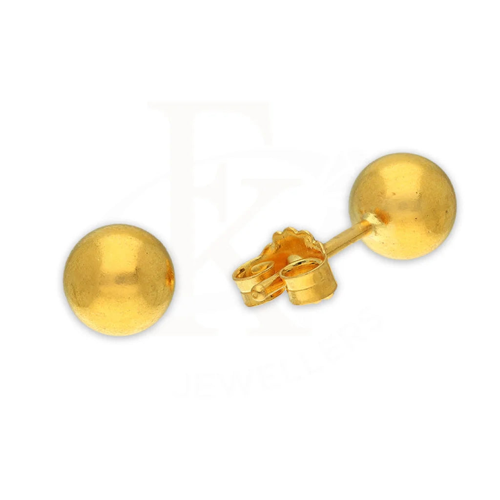 Gold Ball Shaped Stud Earrings 22Kt - Fkjern22K3128