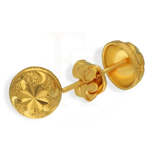 Gold Ball Stud Earrings 22Kt - Fkjern22K2817