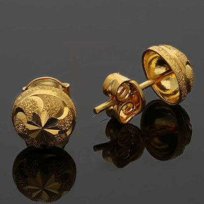 Gold Ball Stud Earrings 22Kt - Fkjern22K2817