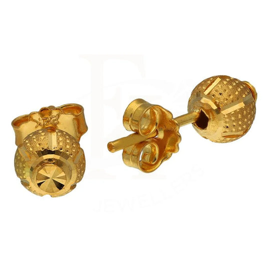 Gold Ball Stud Earrings 22Kt - Fkjern22K2823