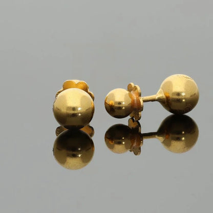 Gold Balls Stud Earrings 21Kt - Fkjern21K2170