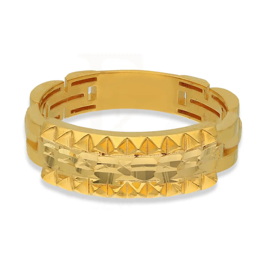 Gold Bangle With Ring In 22Kt - Fkjbng22K1943 Bangles