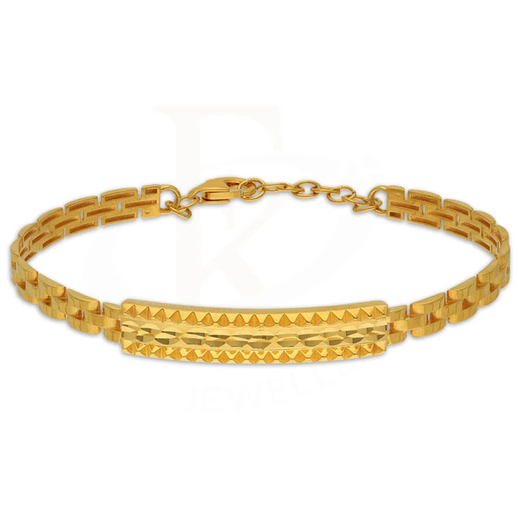 Gold Bangle With Ring In 22Kt - Fkjbng22K1943 Bangles