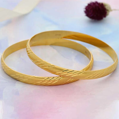 Gold Bangles In 22Kt - Fkjbng22K1945