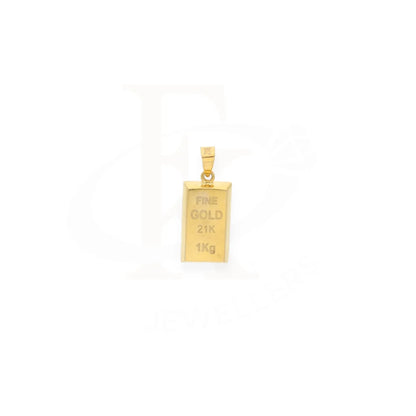 Gold Bar Shaped Pendant 21Kt - Fkjpnd21Km8039 Pendants