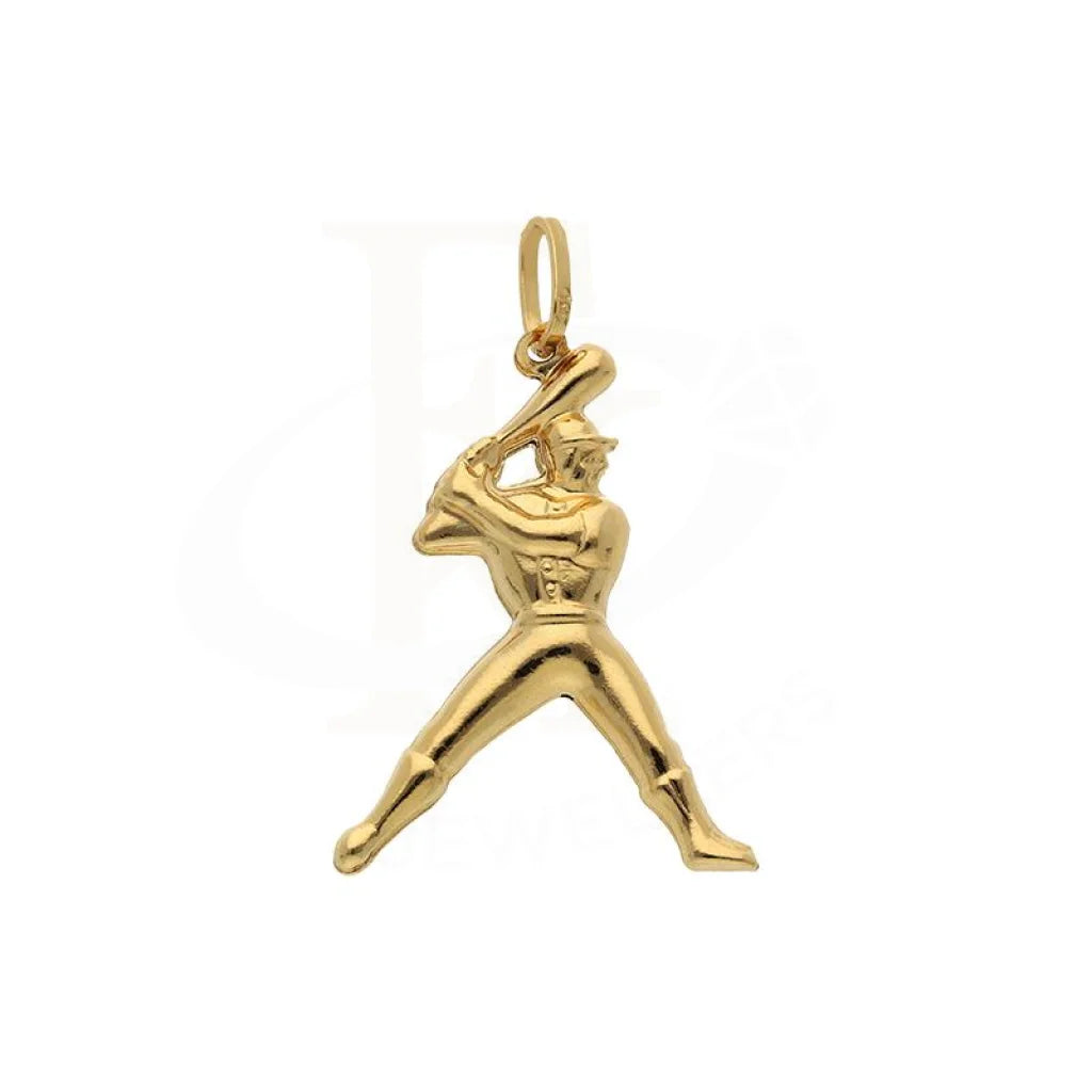 Gold Baseball Player Pendant 18Kt - Fkjpnd18K2494 Pendants