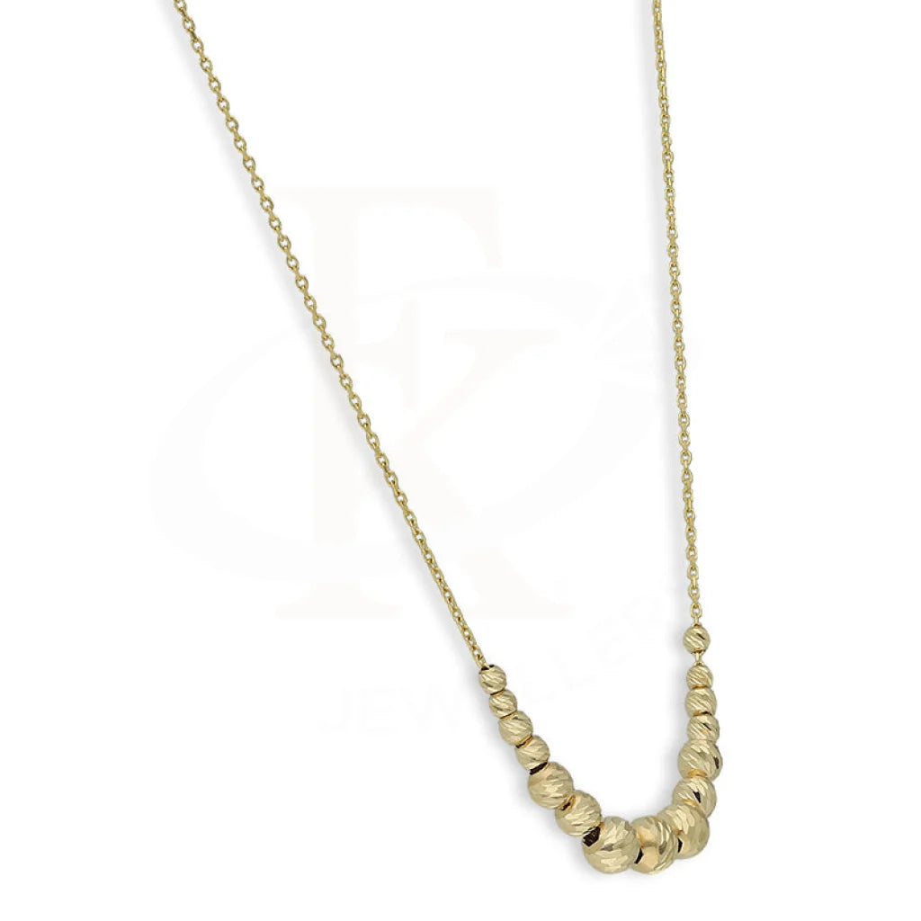 Gold Beads Necklace 18Kt - Fkjnkl18K5276 Necklaces