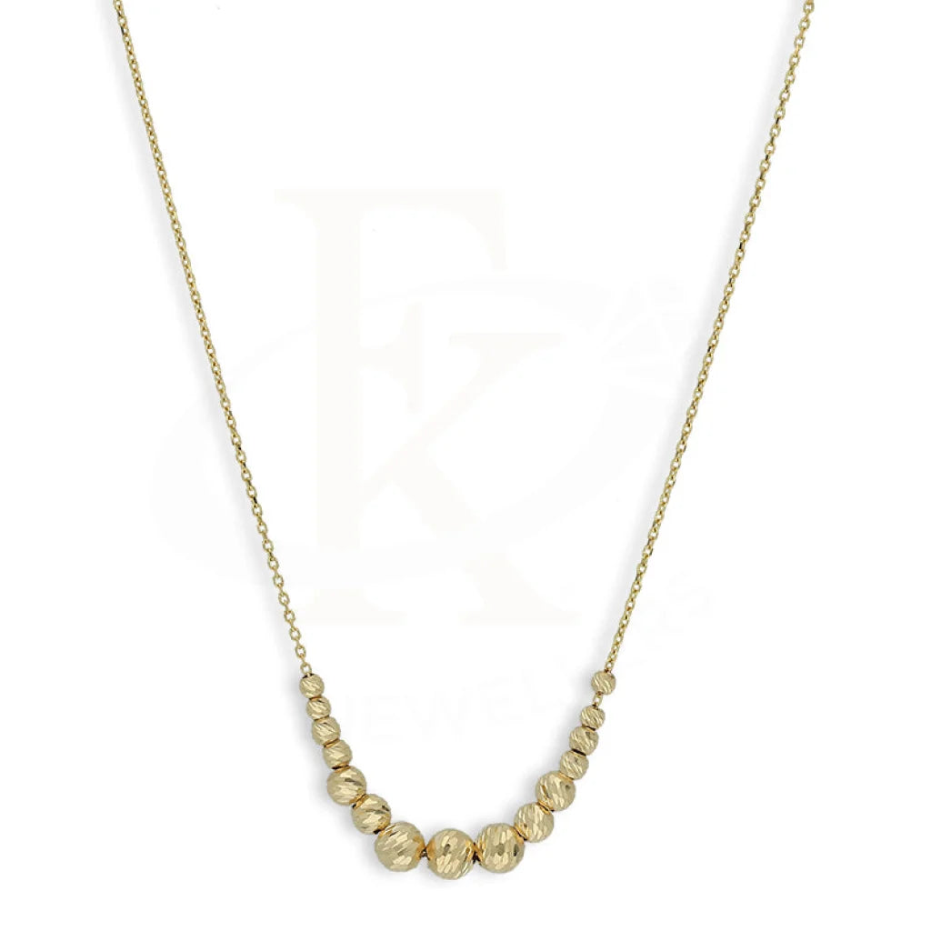 Gold Beads Necklace 18Kt - Fkjnkl18K5276 Necklaces