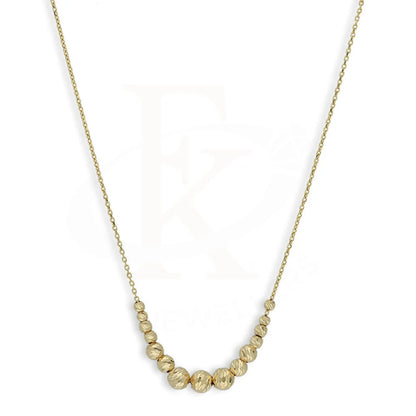 Gold Beads Necklace 18Kt - Fkjnkl18K5276 Necklaces