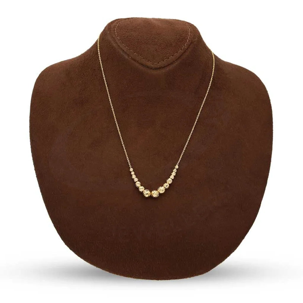 Gold Beads Necklace 18Kt - Fkjnkl18K5276 Necklaces