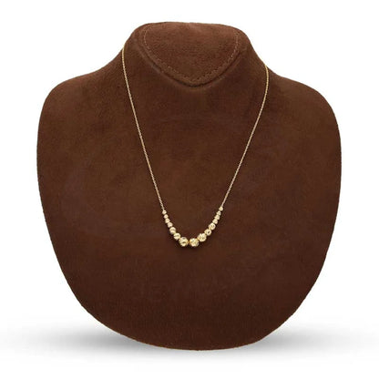 Gold Beads Necklace 18Kt - Fkjnkl18K5276 Necklaces