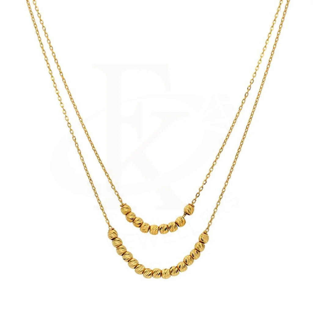 Gold Beads Necklace 21Kt - Fkjnkl21K2444 Necklaces