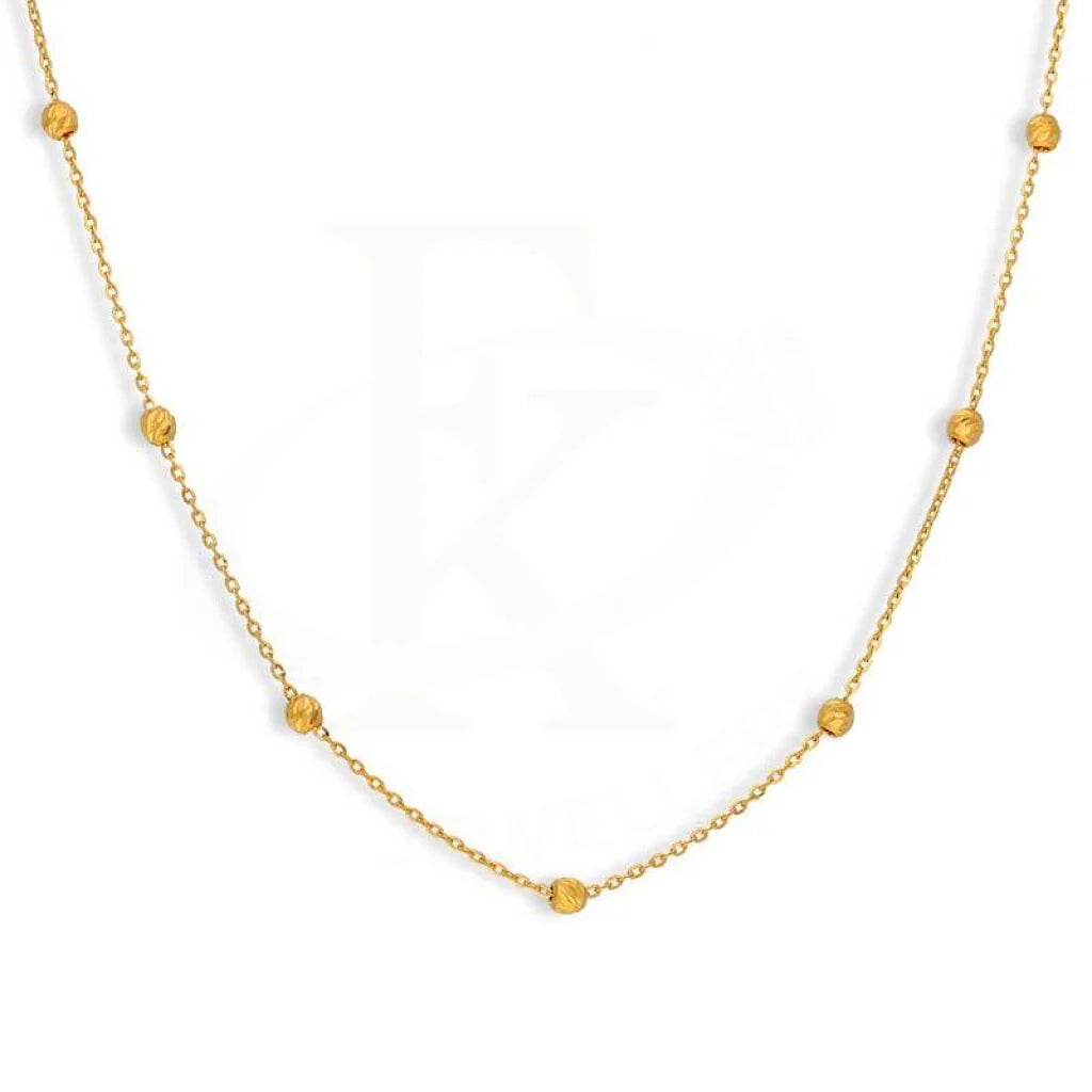 Gold Beads Necklace 21Kt - Fkjnkl21K3029 Necklaces