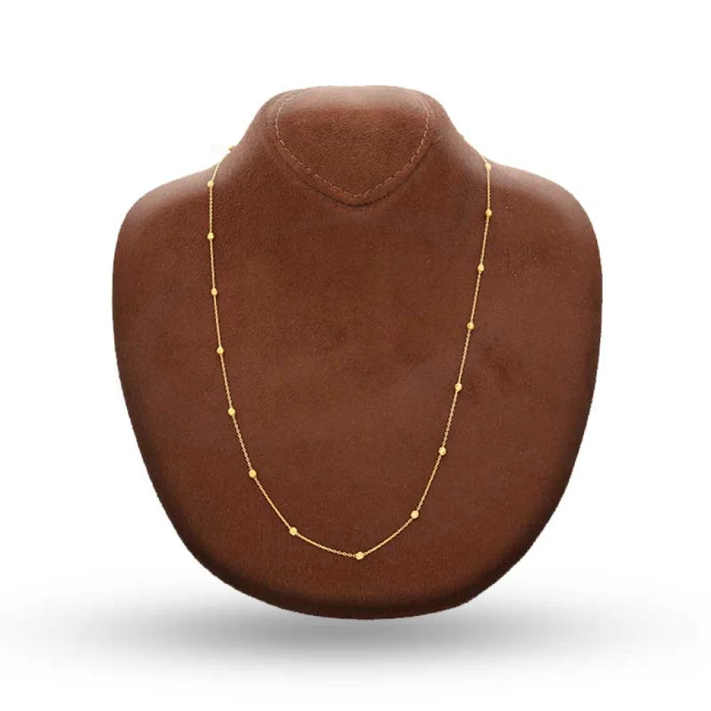 Gold Beads Necklace 21Kt - Fkjnkl21K3029 Necklaces