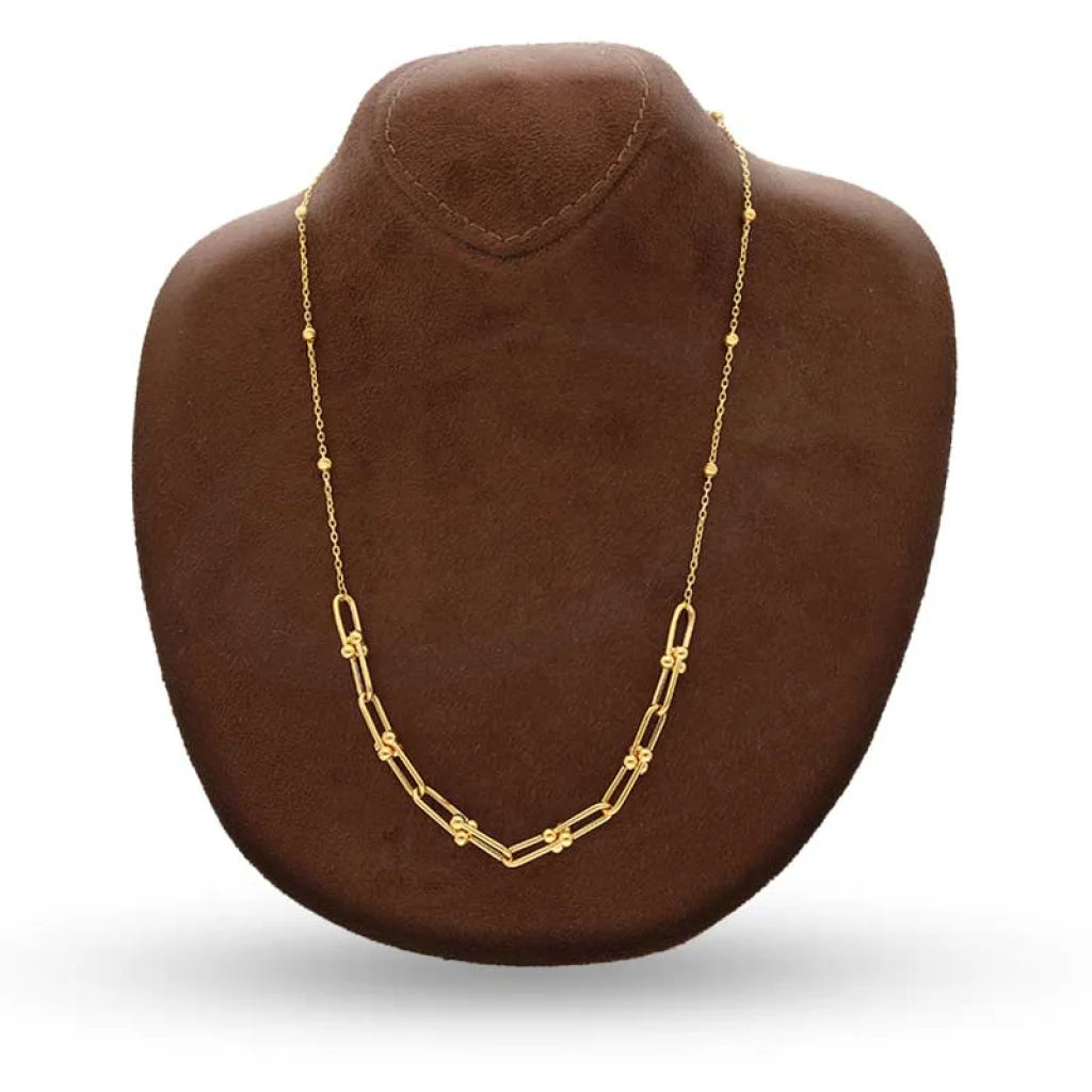 Gold Beads Necklace 21Kt - Fkjnkl21K3080 Necklaces