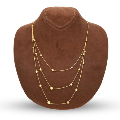 Gold Beads Necklace 21Kt - Fkjnkl21Km5099 Necklaces