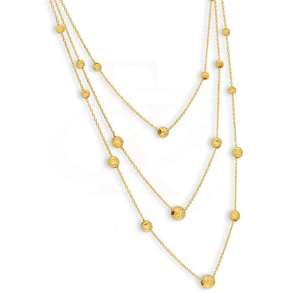 Gold Beads Necklace 21Kt - Fkjnkl21Km5099 Necklaces