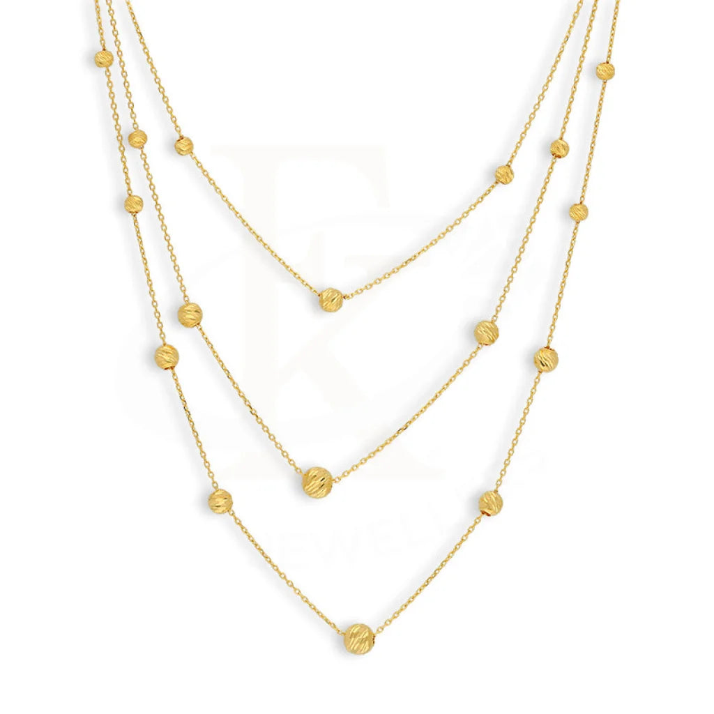 Gold Beads Necklace 21Kt - Fkjnkl21Km5099 Necklaces