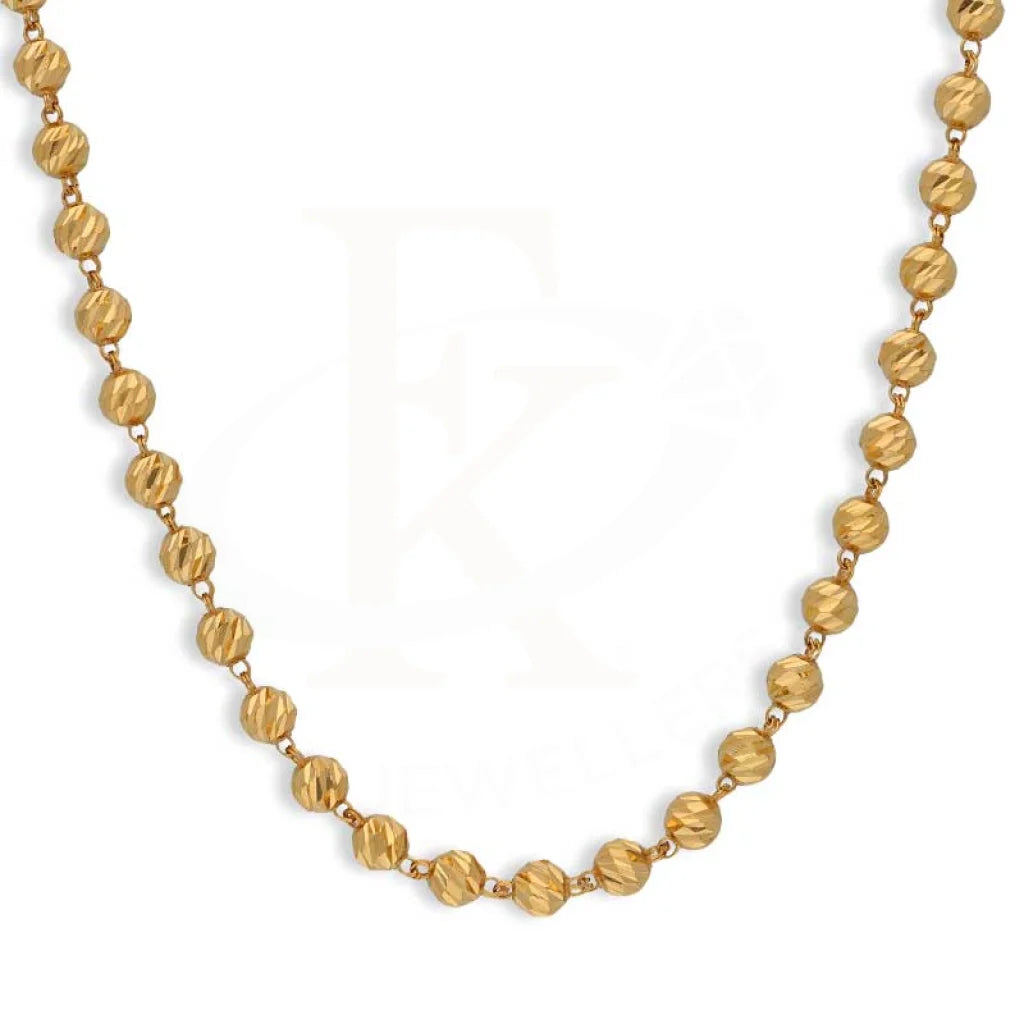 Gold Beads Necklace 22Kt - Fkjnkl22K2996 Necklaces