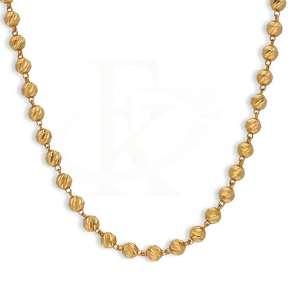 Gold Beads Necklace 22Kt - Fkjnkl22K2996 Necklaces