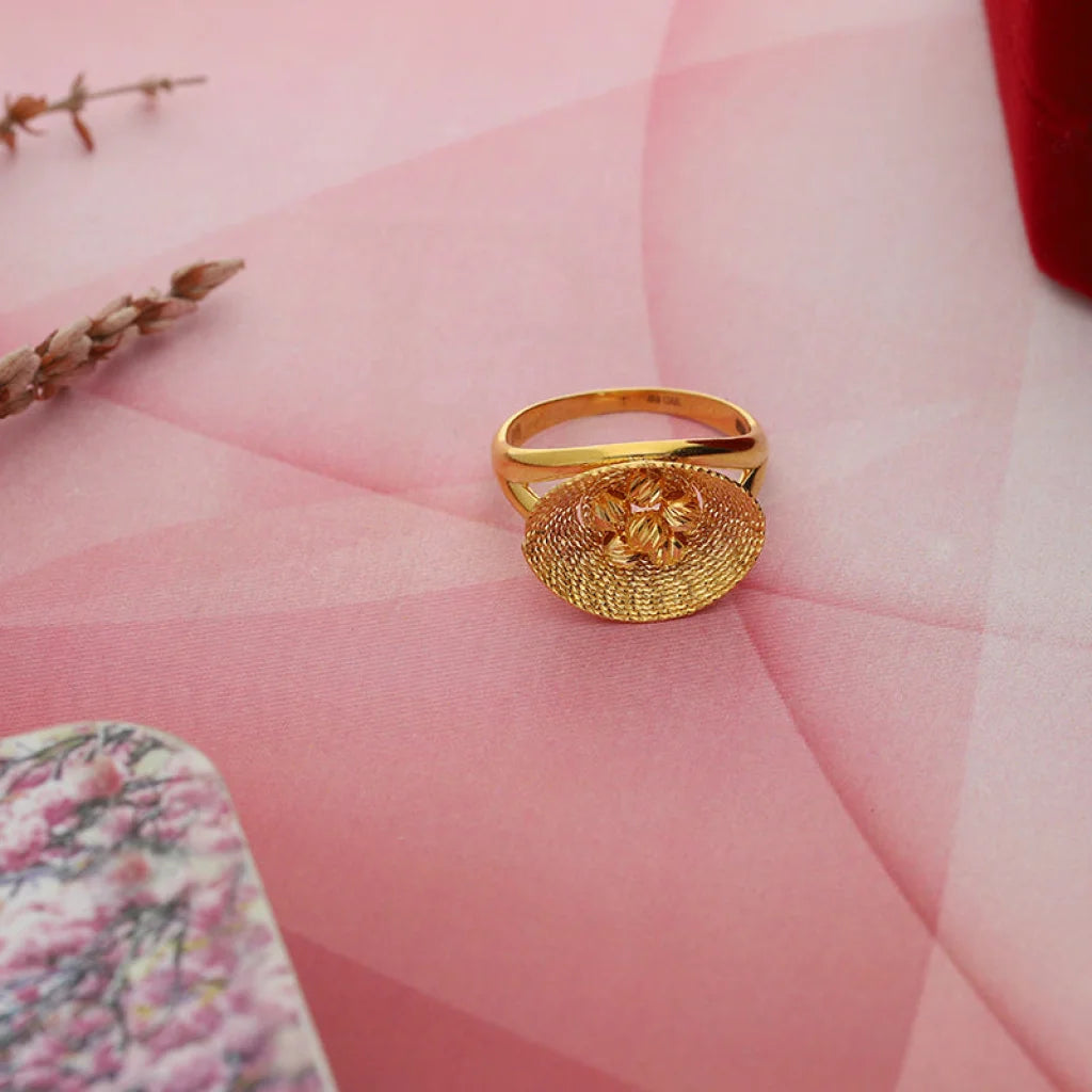 Gold Beads Ring 22Kt - Fkjrn22K3846 Rings