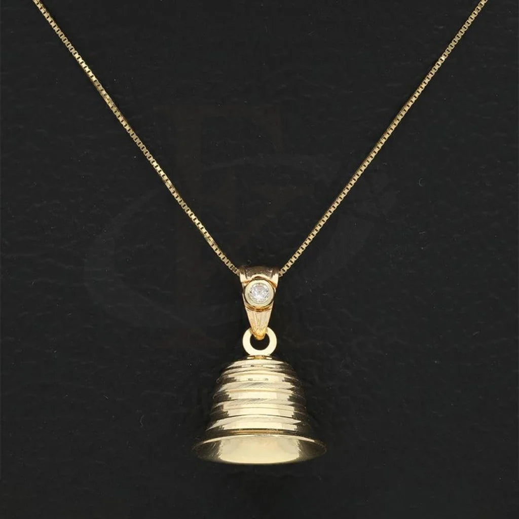 Gold Bell Necklace (Chain With Pendant) 18Kt - Fkjnkl18K2402 Necklaces