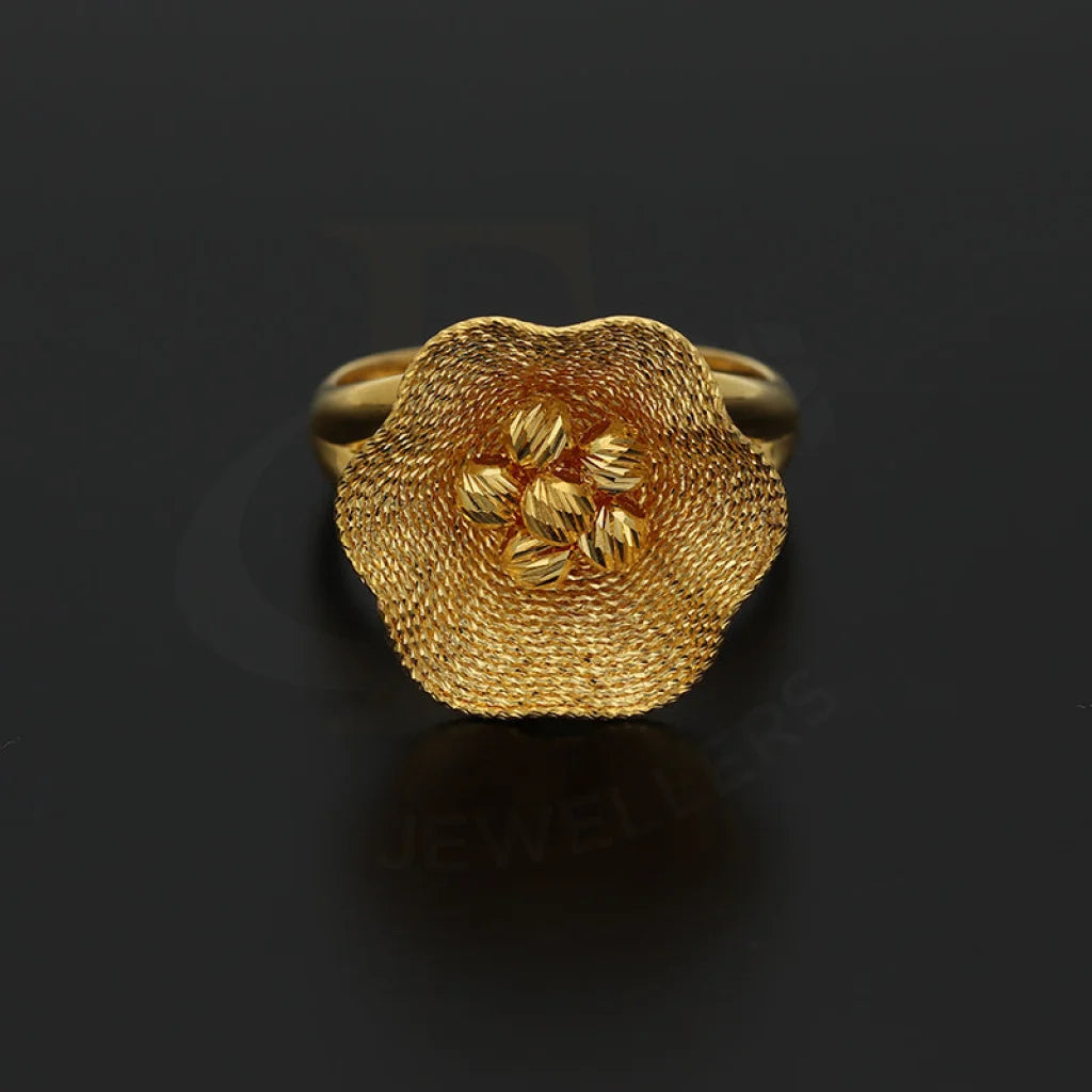 Gold Blooming Flower Ring 22Kt - Fkjrn22K3841 Rings