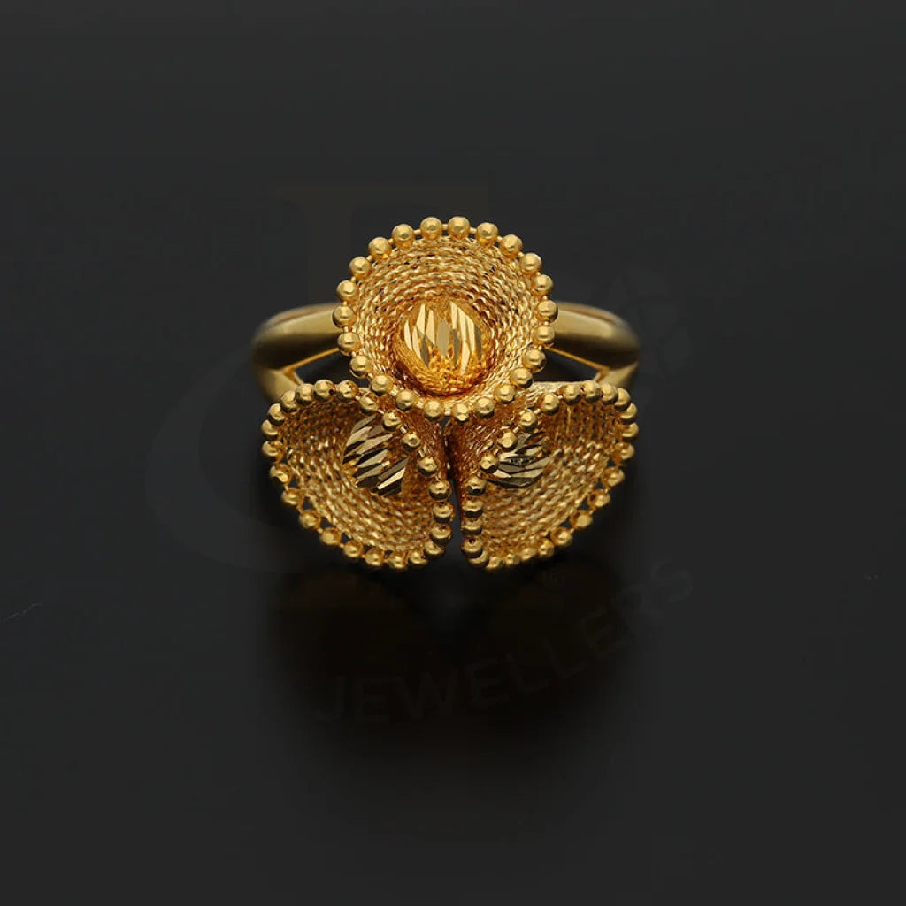 Gold Blooming Flower Ring 22Kt - Fkjrn22K3843 Rings