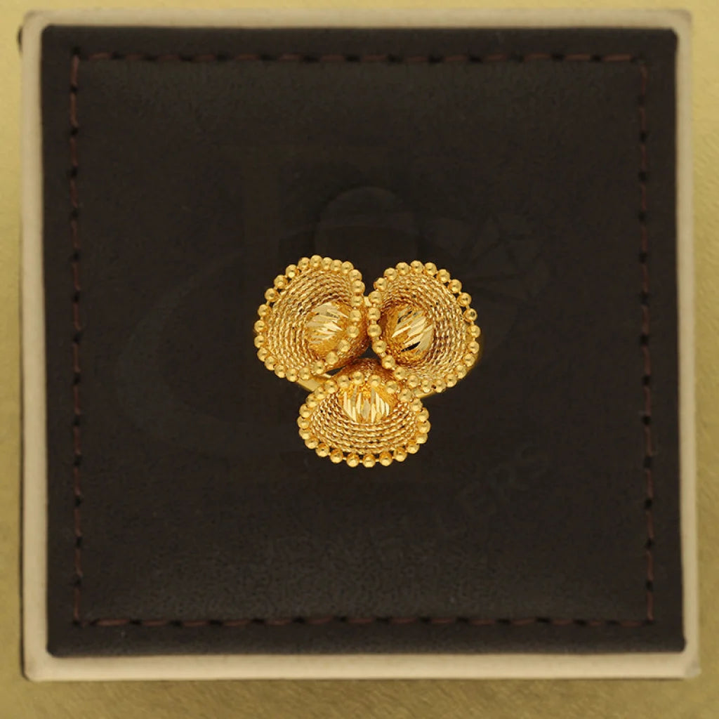 Gold Blooming Flower Ring 22Kt - Fkjrn22K3843 Rings