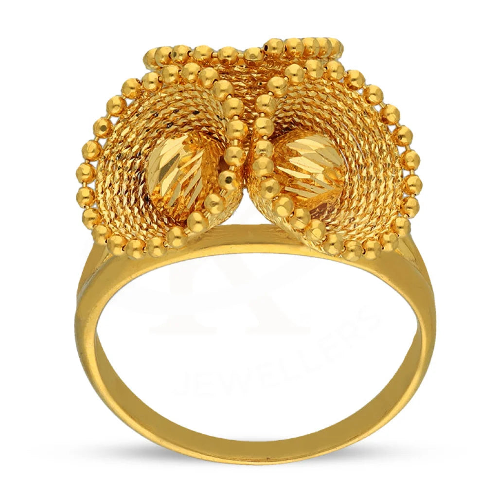 Gold Blooming Flower Ring 22Kt - Fkjrn22K3843 Rings