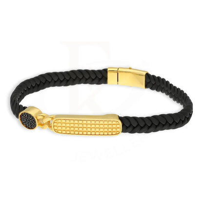 Gold Leather Bracelet 22Kt - Fkjbrl22K5032 Bracelets