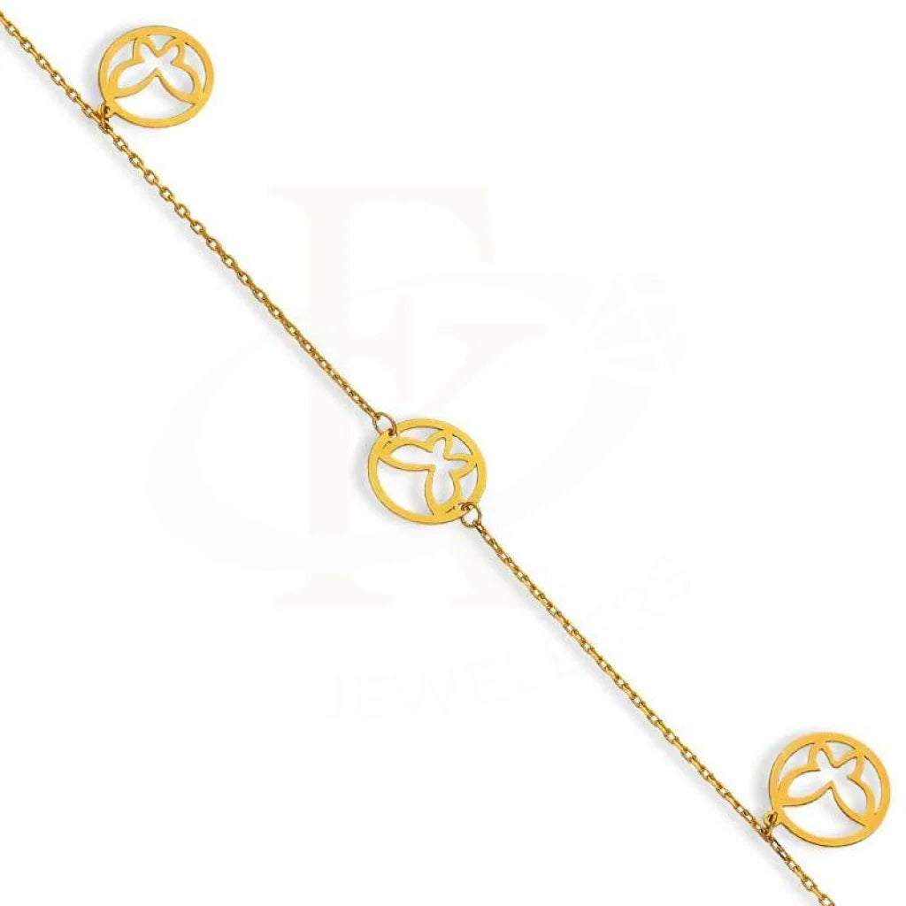 Gold Butterfly Anklet 21Kt - Fkjankl21K2012 Anklets