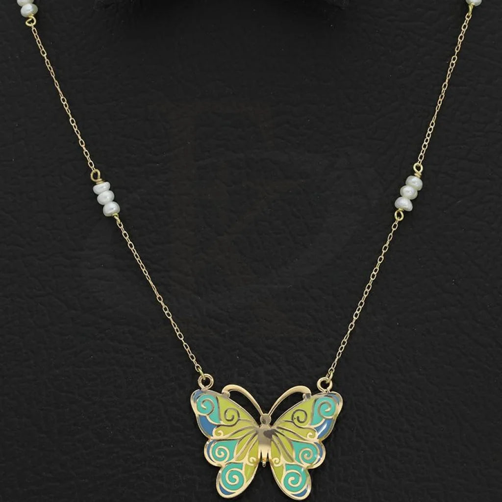 Gold Butterfly Necklace 18Kt - Fkjnkl18K2544 Necklaces