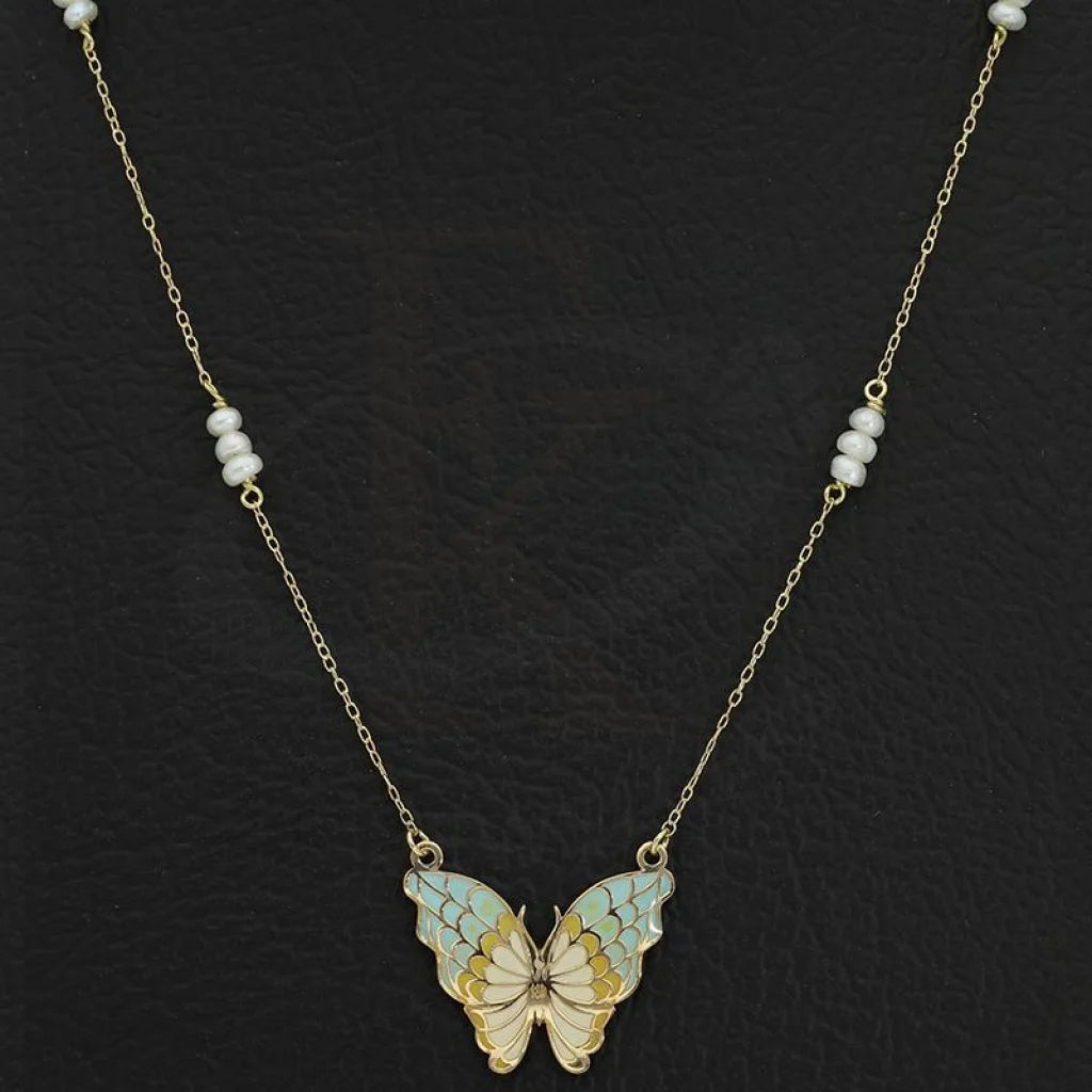 Gold Butterfly Necklace 18Kt - Fkjnkl18K2546 Necklaces