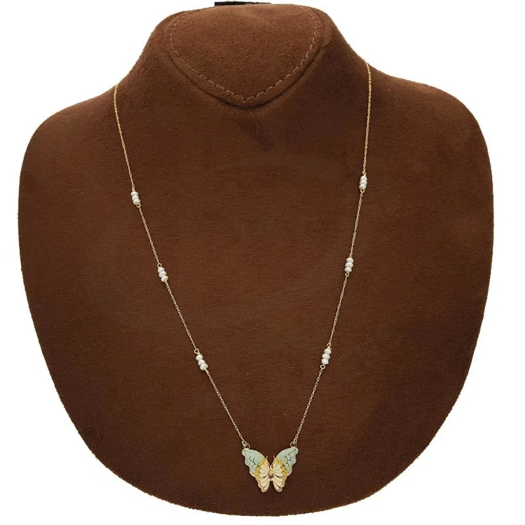 Gold Butterfly Necklace 18Kt - Fkjnkl18K2546 Necklaces