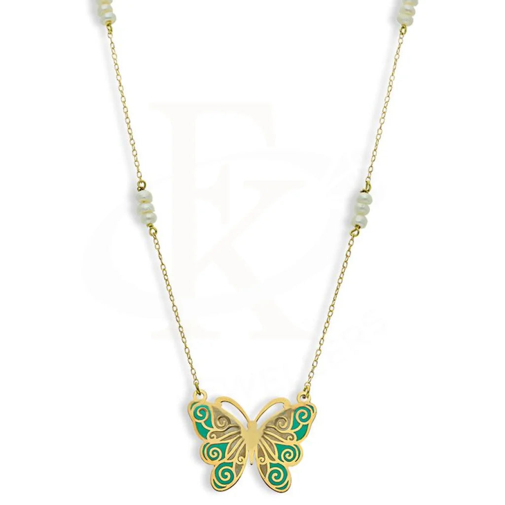 Gold Butterfly Necklace 18Kt - Fkjnkl18K2555 Necklaces