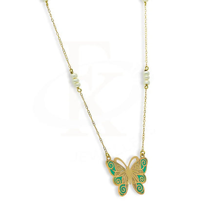 Gold Butterfly Necklace 18Kt - Fkjnkl18K2555 Necklaces