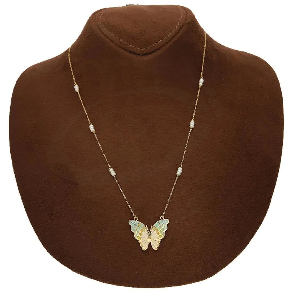 Gold Butterfly Necklace 18Kt - Fkjnkl18K2556 Necklaces