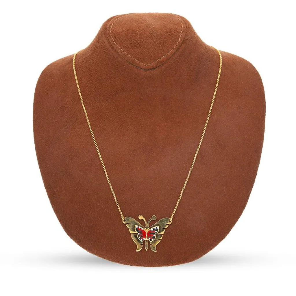 Gold Butterfly Necklace 18Kt - Fkjnkl18K3046 Necklaces